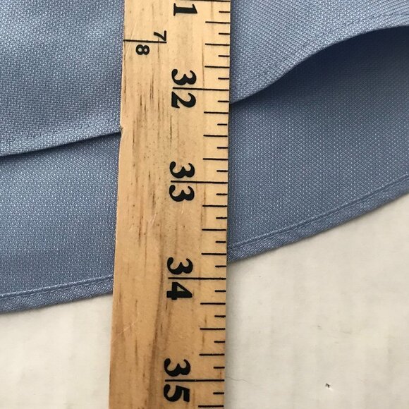 Pronto Uomo Men Light Blue 80s 2 Ply Non Iron Long Sleeve Button Up Shirt - Picture 12 of 12